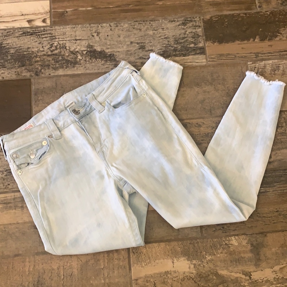 True Religion Jennie Curvy Mid Rise Skinny Jean Sz 30